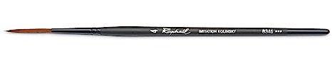 Raphael Stradivarius Kolinsky Pinceau synthétique pour aquarelle Noir