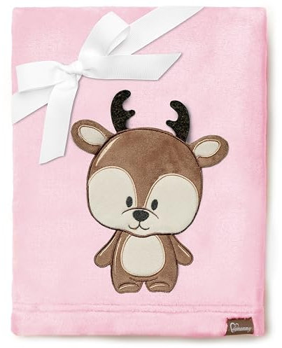 Be Mammy Warme Kuscheldecke Babydecke Blanket Baby Geschenk BE20-168 (Puderrosa - Hirsch)