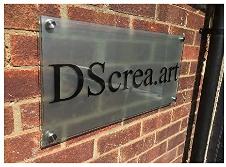 DHAEY Placa Personalizada para casa, Logotipo de la casa de la casa de la Placa de Negocios Personalizada Oficina de acrílico/Tienda Comercial Logotipo 450x200 mm