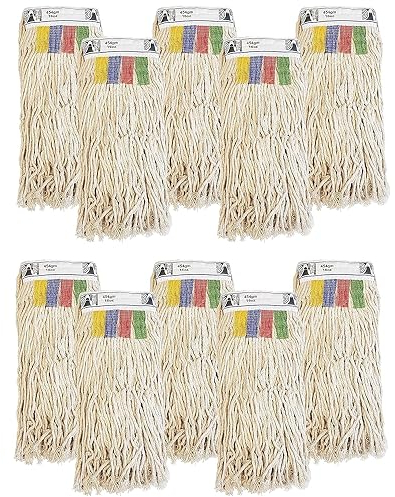 PY Kentucky Mop Natural Stayflat Yarn 450g / 16oz Colour Coded by Janit-X (Pack of 10)