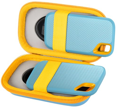 Boobowl Case for 2 SSD Hard Drives for SanDisk Extreme Portable SSD 1TB/2TB/250GB/500GB, Case Also for USB 3.2 Gen 2 - SDSSDE61/SDSSDE60-G25 -(Not Suitable for Sandisk Extreme Pro) Sky Blue