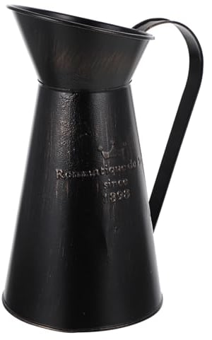 Garneck Pitcher Jug Vase Iron Art Flower Pot Boutique Flower Arrangement Vase for Home Hotel Restaurant