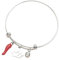 TNSRAY Mini Anhänger mit rotem Chili, Silber Armband mit Mini Chili Anhänger aus Rot mit Charm einstellbar, Mini-Anhänger mit kratzfester Emaille, Mini Armband mit Mini Chili Anhänger