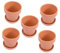 BESPORTBLE Lot De 5 Pots De Fleurs Succulentes en Céramique Rouge avec Base en Terre Cuite pour