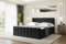 ALTDECOR Boxspringbett mit Matratze und Lattenrost, Boxbett, Topper, Fußteil, Polsterbett mit Bettkasten, Bett mit Stauraum H3-Matratze, Doppelbett, Springboxbett - OTTA-Z - 200x200 - Schwarz Samt