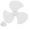 GLOBALHUT Practical Replacement Fan Blade, Lightweight 16 Inch Plastic Fan Blade 3 Leaves, Low-noise and High Temperature Resistance, For Standing Pedestal Fan Table Fanner (white)