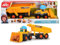 Dickie Toys ABC - Bagger-Fahrzeug Tracey Trailer (65 cm) für Kinder ab 1 Jahr - Volvo Radlader mit Anhänger, Schaufel und Rassel-Bausteinen, Spielzeugauto für Babys und Kleinkinder ab 12 Monate
