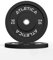 Atletica Bumper Plates | Paar | geräusch- und stoßdämpfende Vollgummi-Ummantelung | Härtetyp 90 | Paarweise verkauft | Ø 50 mm Edelstahlring Größe 2 x 10kg