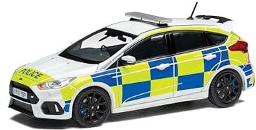 Corgi VA15304 Ford Focus Mk3 RS, Polizei-Demonstrator, Druckguss, Maßstabsmodell, Weiß