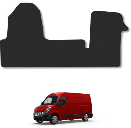 Renault Master (2010-2019) 5mm Rubber Car Mats | Heavy Duty Rubber Tailored Fit Floor Mats Full Coverage Durable Waterproof Accessories Easy Clean Anti Slip Made in the UK