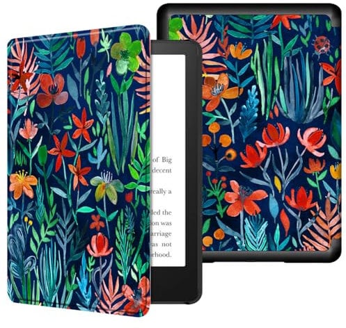 Fiorky PU-Lederhülle, Lederhülle mit automatischem Schlaf- und Wachmodus, farbige weiche Hülle for Kindle Paperwhite 12. Generation 2024 7 Zoll, for Kindle Colorsoft Signature Edition 7 Zoll