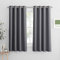 PONY DANCE Thermovorhänge mit Ösen 2er Set H 160 x B 140 cm Schlafzimmer Gardinen Blickdicht Grau Verdunklungsvorhänge Ösen Thermal Curtains Blackout Vorhang Thermo Wärmeisolierend