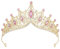 Kristall Tiara für Mädchen damen,Guador Rosa krone mädchen krone damen,Prinzessin Krone Stirnband,Haarschmuck Diadem für Geburtstag Party Festzug Abschlussball Königin Kostüm Bühnenauftritte