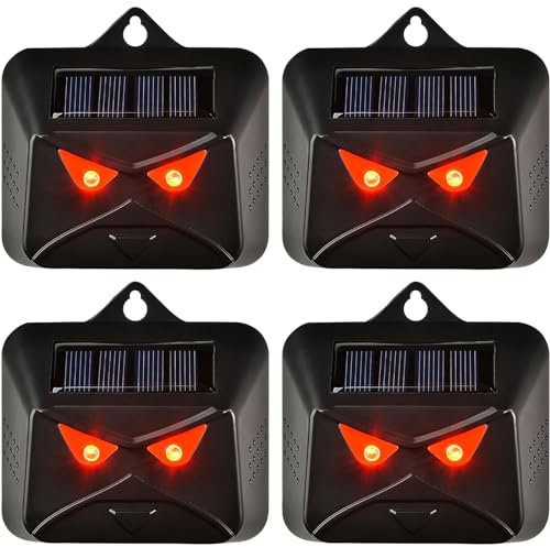Palmcee Cat Repellent, Garden Solar Animal Repellent, IP44 Waterproof Fox Deterrent with LED Flash Light, Solar Animal Repellent Predator Lights, Animal Deterrent Devices for Garden Yard Farm (1 Pack)