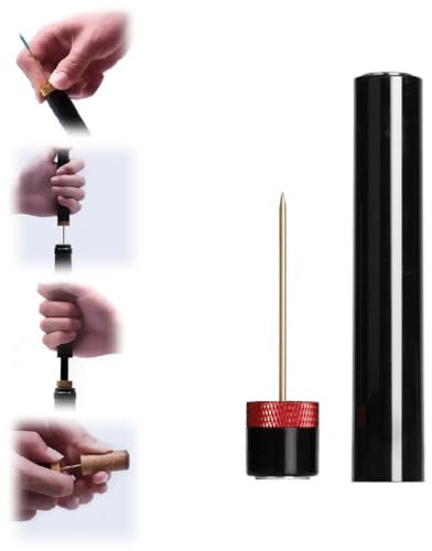 Needle Type Wine Bottle Opener,Air Pressure Wine Bottle Opener,New Easy Cork Remover Mini Corkscrew,Pocket Wine Opener,for Home, Restaurant, Party,Wine Lovers (Red)