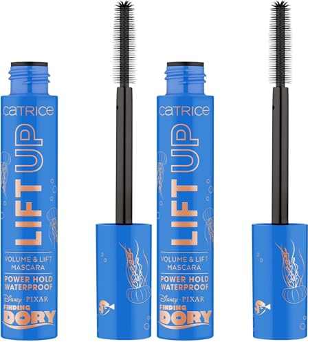 Catrice Disney Pixar Finding Dory LIFT UP Volume & Lift Mascara Power Hold Waterproof, Nr. 010, Schwarz, volumengebend, vegan, wasserfest, ohne Mikroplastikpartikel, Nanopartikel frei, 2er Pack (11ml)