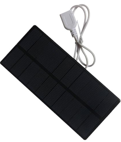 Panneau solaire 6 W, station de charge extérieure, batterie externe 14,8 x 6,8 cm, source polyvalente/solution écologique pour la randonnée ou toute aventure
