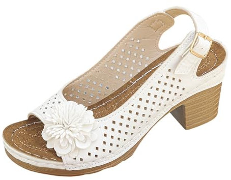 Luadnysin Sandales Femme Talon Chaussure Compensee Chaussures Compensées Chaussons Talons s Sexy Pied Nu Confort Chic Été Confortable Sandale Mariage Dorée Mule Cuir Et #