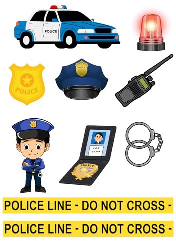 Edible print A4 Police offiicer theme Cake topper set cake decorations Wafer Card NOT-PRECUT - Birthday - Retirement