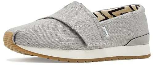 TOMS Resident Plus Sneaker, Drizzle Grey Heritage Canvas, 38.5 EU