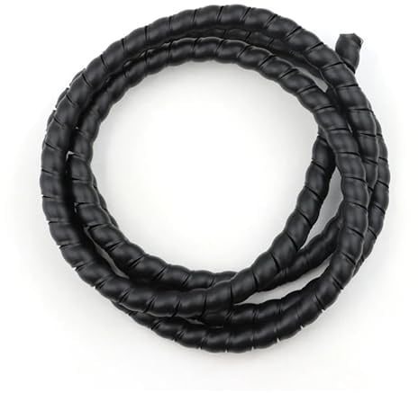 Cavo a spirale nero da 1~10 metri, diametro 8~35 mm, copricavo for moto, organizzatore di cavi a spirale(8MM_2 METERS)