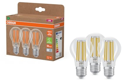 Osram LED-Lampe Classic A100 Filament 7,2W 840, 4000K kaltweiß, E27, klar, 1521 lm, 50.000h, 300° Winkel
