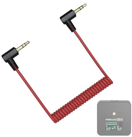 3,5 mm TRS auf TRS Patchkabel Mikrofonkabel kompatibel mit Rode SC2, Wireless GO III/ GO II/ PRO/ ME/ VideoMic, DJI Mic 2, Hollyland Lark M1/ M2/ M2S/ 150/ Max Duo, Audio-Mikrofonkabel für Kameras