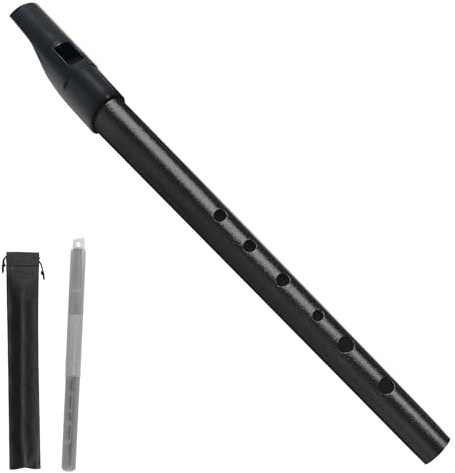 Irish Tin Whistle, Aluminum Flute Traditional Celtic Penny Whistle 6 Hole Design for Beginners, Music Lovers and School Children, Lightweight and Durable Aluminum Allody Flute