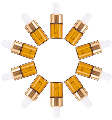 TOYANDONA Braune Glas Tropfflaschen und Spenderbehälter mit Pipette 30 Stück 2ml zum Schutz Ätherischer Öle vor UV Strahlen als Reiseampullen für Unterwegs
