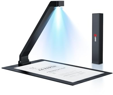 JOYUSING Scanpad100 – Der kompakteste Dokumentenscanner 13MP USB-Dokumentenkamera, 1 Scan pro Sekunde, Erfassungsgröße A4, OCR-Texterkennung, KI-Verbesserung, kompatibel mit Win, Mac