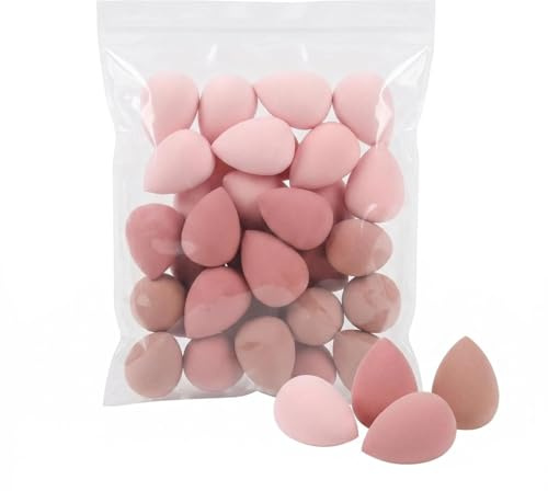 30 Pcs Mini Makeup Sponge Set – 1.2 x 0.8 Inch Small Beauty Blenders for Foundation, Powder, Concealer, Highlighter & Eye Shadow – Travel Essential Makeup Sponges