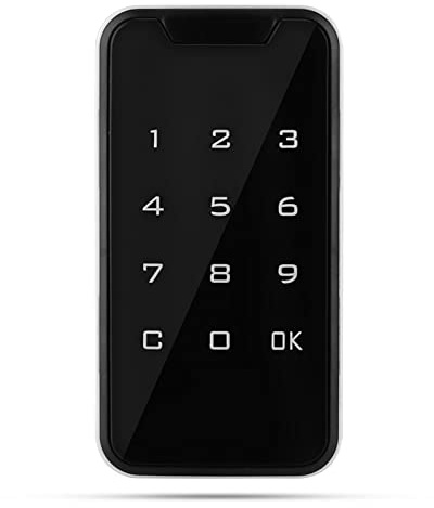 Julihai Electronic Cabinet Lock, Zinc Alloy Digital Keypad Lock with Acrylic Touch Screen, Keyless Entry, 4 AA Battery Powered, for Wood Drawers File Storage Gym Sauna Lockers