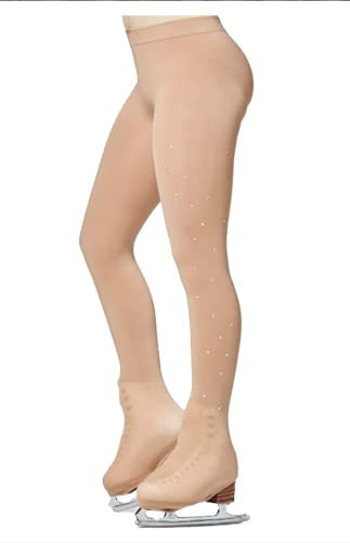 PARADICE WORLD BY SKATER FOR SKATERS Collant Couvre-Patin pour Le Patinage Artistique. Design Small Stars. Strass de qualité AAA+ (L/XL)
