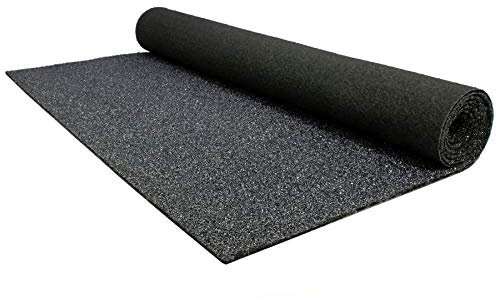 Primaflor Glitzer Hochzeits-Läufer Glimmer - 1,00m x 1,50m, Anthrazit, Event-Teppich mit Schimmer, Schwer Entflammbarer Messeboden, Empfangsteppich, Gangläufer