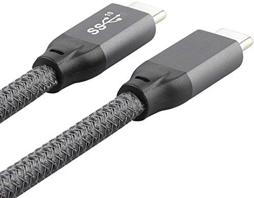 10Gbps USB-C USB 3.1 Type C Gen2 Male to Male Data Video 100W Cable with E-Marker for Tablet & Phone & Laptop (0.5M)