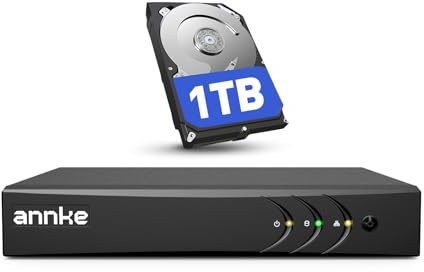 ANNKE 8 Channel 3K Lite Security Digital Video Recorder with 1TB Hard Drive, H.265+ Hybrid 5-in-1 Surveillance DVR, Human & Vehicle Detection, Supports 8CH Analog and 2 IP Cameras for 24/7 Home CCTV