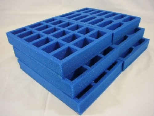 KR Multicase Lot de 42 boîtes de rangement standard pour 42 peintures Vallejo, Army Painter ou Master Series et 54 pots de peinture GW, P3, Coat D'Arms ou Foundry