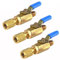 ThreeH R12 R22 Absperrventile Klimaanlage Kältemittel Messing 1/4 SAE Ein-Aus-Ventil für AC HVAC-Kühlung Gerades Kugelhahn(3 Pack)