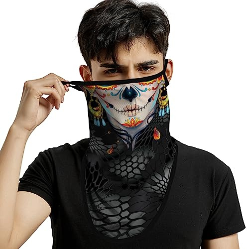 ShopINess Unisex Headwear Bandana Neck Gaiter for Sport Parties Halloween and Carnival
