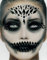 Brandsseller Gesichts-Tattoo Halloween - Aufkleber Set Klebetattoos Temporäre Tattoos Halloween/Karneval Black