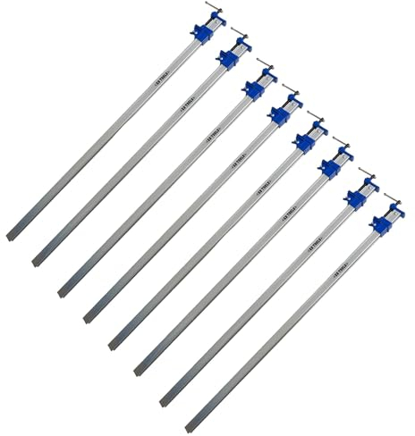 Lot de 8 serre-joints en aluminium de 1 200 mm