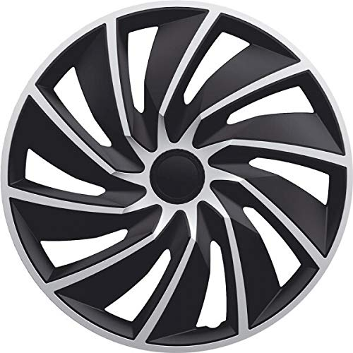 kh Teile Radkappen 15 Zoll Turbo schwarz/Silber 15 2-Fach lackiert Radzierblenden 4er Set komplett