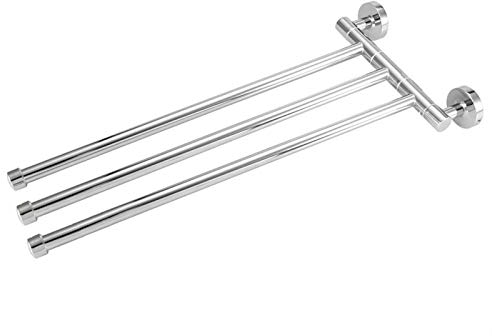 Handtuchhalter mit Zubehör Zinklegierungsbasis Badezimmer Wandhalterung Handtuchhalter Regal Ausschwenkbar(3 Arme)