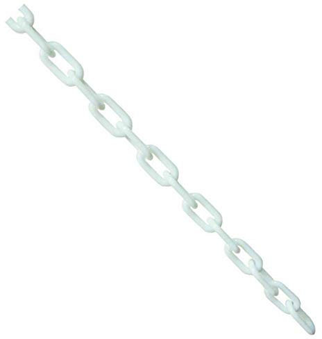 ExcInter Plastic Chain White 15mm*6mm Coated Decorative Links for Decorative Garden Fence Warning Safety Parking Space Assorted Colours