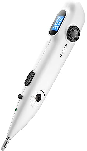 Pluma Eléctrica de Acupuntura Recargable - Pointer Fisioterapia Localizador de Puntos de Acupresión, Masajeador Muscular y Terapia Estimuladora para Alivio del Dolor