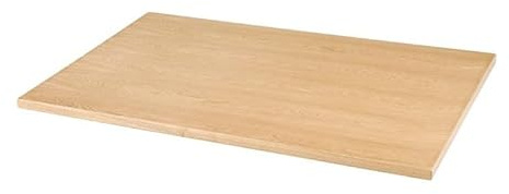 Bolero rechteckige Tischplatte Eschenfurnier vorgebohrt 110 x 70cm