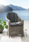 Destiny Gartensessel Malaga 2er Set, Polyrattan + Aluminium, Vintage grau