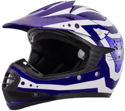 Zorax Blue/White L (53-54cm) Kids Children Motocross Motorbike Helmet MX ATV Dirt Bike Helmet ECE 22-06