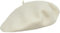 MELEGARI Baskenmütze für Damen | 100% Wolle | Roma Beret | Made in Italy, creme 42, One size