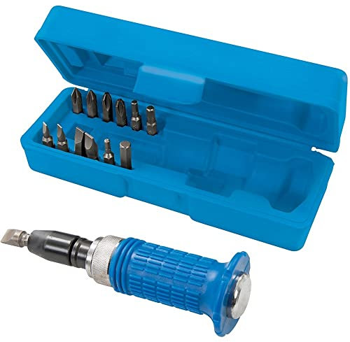 Générique - TOURNEVIS A FRAPPER 1/2 AVEC 13 EMBOUTS PLATS CRUCIFORMES ET HEXAGONAUX